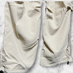 【新品】ベージュ カーゴパンツ Lサイズ ゴムウエスト 快適 フィットの画像