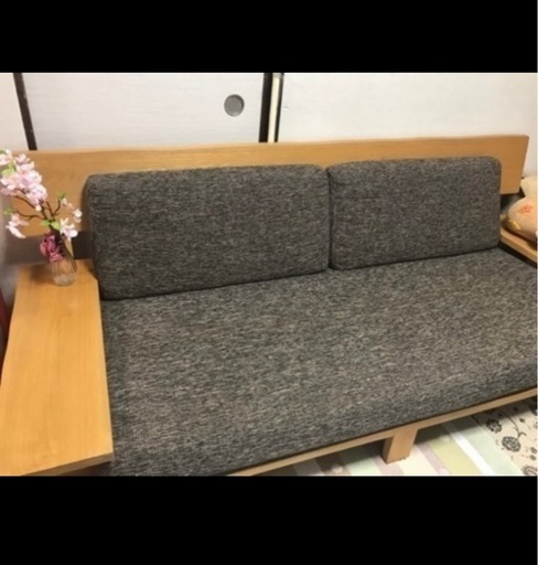 【美品】和モダン　3人掛けソファ