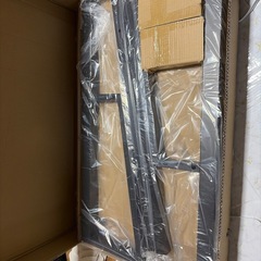 テレビスタンド 壁寄せ キャスター付き 自立式スタンド 双柱設計 2段棚付きの画像