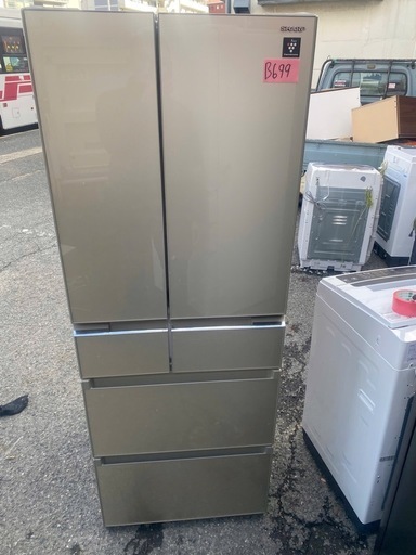 NO B699?福岡市内配送設置無料✨?SJ-GS43C-N 冷蔵庫 プラズマクラスター冷蔵庫 シャンパンゴールド [430L /6ド