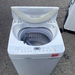 NO B697🌈福岡市内配送設置無料✨🌈SHARP シャープ ヤマダ電機オリジナルモデル 全自動洗濯機 7kg ES-T709-W（ホワイト）の画像