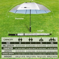 新品未使用品　ゴルフ傘 日傘 50/54/62/68インチ 大きい おしゃれ 二層構造 耐風 8本骨の画像