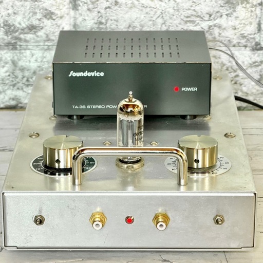 自作真空管アンプ + Sound Device TA-3S パワーアンプ