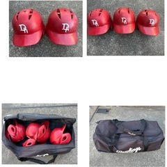 野球ヘルメット（軟式）7個セット【ケース付き】の画像