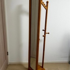 ミラー付き回転ハンガー　姿見の画像