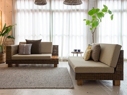 定価181,500円 KAJA ヌーソファ　アーム付きNuu Sofa ラタン 