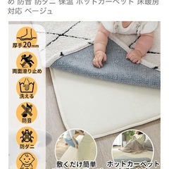 洗える下敷きラグ　厚手　170×170の画像