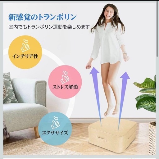 トランポリン 大人用 静音 エクササイズ 家庭用 省スペース 外カバー洗濯可能