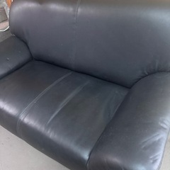 🌈 二人掛けソファー　BLACK　の画像