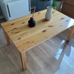 【無印良品】パイン材ローテーブル・折りたたみ式（幅80×奥行50×高さ35cm）の画像