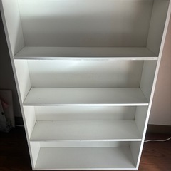 白い本棚 薄型ラック 漫画・文庫収納（幅60cm） ×2の画像