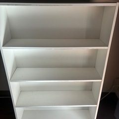 白い本棚 薄型ラック 漫画・文庫収納（幅60cm） ×2の画像