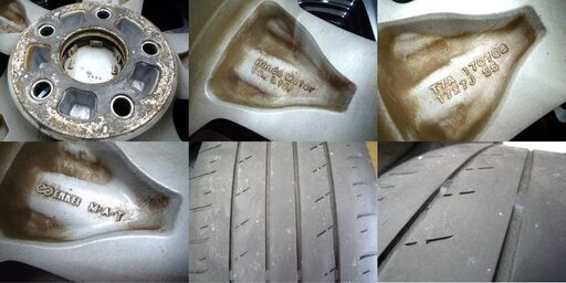 ホイール付きタイヤ4本セット ホンダ ヴェゼル 純正 17×7J 5H PCD114.3 +55 215/55R17 中古 苫小牧西店