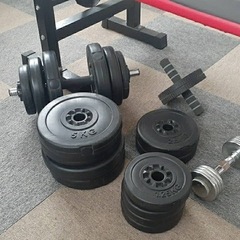 プレスベンチ　ダンベル　トレーニングセットの画像