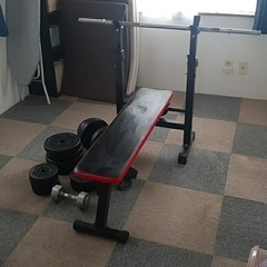 プレスベンチ　ダンベル　トレーニングセットの画像
