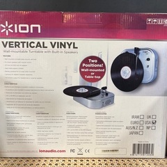 ION Audio レコード　壁掛け　ターンテーブル　VERTICAL VINYL」 内蔵スピーカー搭載 33 1/3の画像