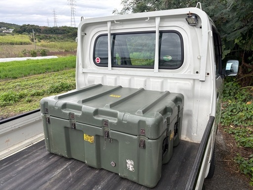 お安くしました^_^【定価10万超】米軍実物 ペリカン・ハーディグ 大型ハードケース キャスター付｜ガレージ・店舗・軽トラの荷台に！