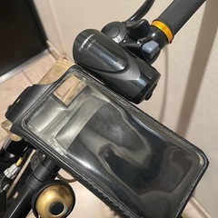 クロスバイク ライト、スマホ入れ付きの画像
