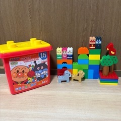 アンパンマン　はじめてのブロックバケツＬ　おまけ付の画像