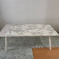 【無料/本日より引取可】おしゃれな大理石調ローテーブル（100c...