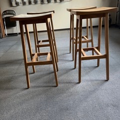  木製 カウンターチェア　4脚の画像