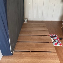 ベッド 木製 ナチュラルの画像