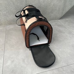 アイリスオーヤマ  折りたためるペットキャリー【Mサイズ】キャリーバッグ ショルダー 小型犬 猫 メッシュキャリーケース ブラウンの画像