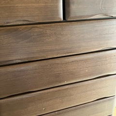 タンス　引き出し　茶色の画像