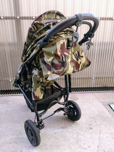 5,000円/09 COCO ココ ベビーカー Air Buggy エアバギー 3輪 ブレーキモデル 迷彩 空気入れ付き 清掃済み