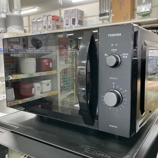 安心の6ヶ月保証付き！！　TOSHIBA 電子レンジ　650W 2023年製 フラット庫内　50Hz/60Hz 【トレファク堺福田店】