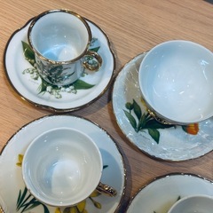 A8038【D.Hague】デミタス 5客セット カップ＆ソーサーの画像