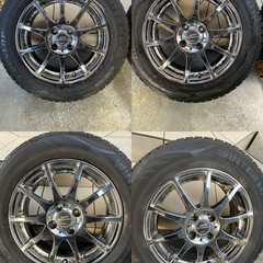 【希少】15インチメッキホイール　スタッドレスタイヤ付　4本セットの画像