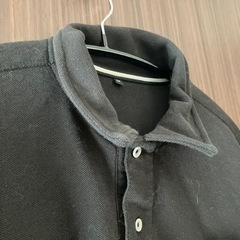 ポロシャツ 長袖 黒 Mサイズの画像