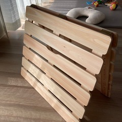 国産ひのき製　すのこベビーベッド　約120x70の画像