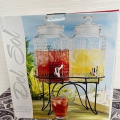 ドリンク　ディスペンサー　サーバー　2個　ガラス製の画像