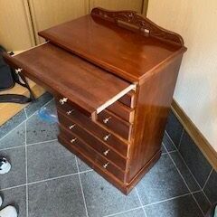 おしゃれ収納木製チェストの画像