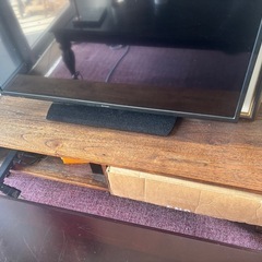 テレビボード　木目　収納付きの画像