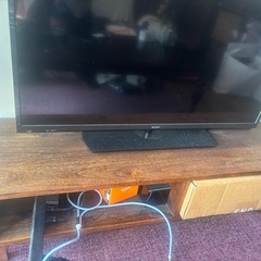 テレビボード　木目　収納付きの画像