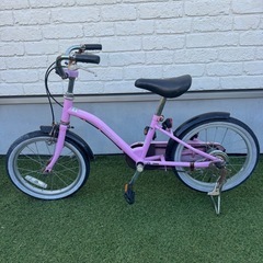 子供用16インチ 自転車　ピンクの画像