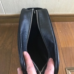 セカンドバック(黒)牛革の画像
