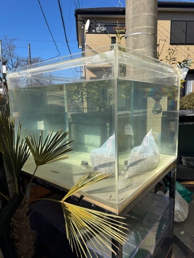 アクリル水槽 900x900xh700700 オーバーフロ 一水槽大型水槽特殊サイズ 金魚熱帯魚