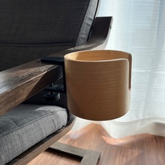 美品　IKEA POÄNG ポエング パーソナルチェア（2個） ＋ドリンクホルダー（1個）の画像