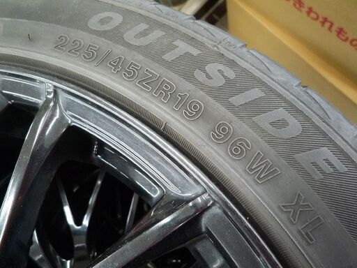 タイヤ付きホイール4本セット APTANY SPORT macro RA301 225/45ZR19 5H 19×7.5J 114.3 +47 中古 苫小牧西店