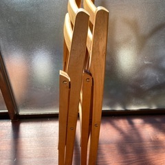 【2/10まで】折りたたみ木製チェア2脚セットの画像