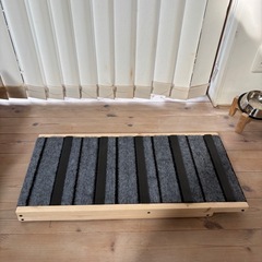 ペットスロープ スライド式 折り畳み 犬用ステップ 調節可能 収納便利 安全 木製ポータブル ランプ/はしご 小型中型大型犬用 (M)の画像