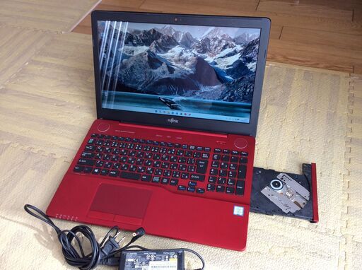 【富士通】AH53 高性能i7 SSD256GB 8GB レッド ノートPC 極上美品 高性能i7】富士通ノートパソコンLIFEBOOK AH53/A3Win11