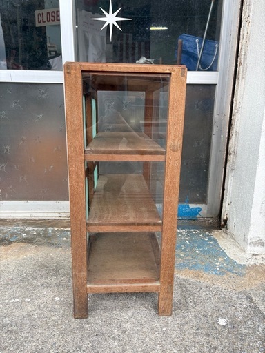 アンティーク昭和レトロ棚木製ガラス (ぼんぼん) てだこ浦西の収納家具
