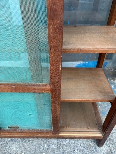 アンティーク昭和レトロ棚木製ガラス (ぼんぼん) てだこ浦西の収納家具