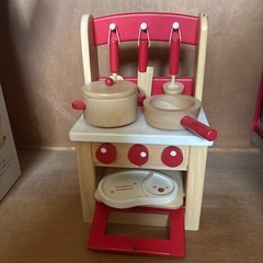 木製　ミニキッチン　おままごとの画像