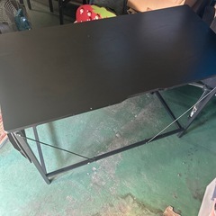 ブラック　机　棚　デスク　テーブル　台　中古品　の画像